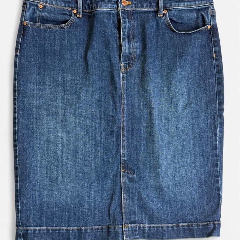 Talbots denim skirt womens 18